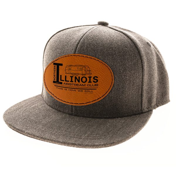 Northern Illinois Airstream Club Logo Leatherette Patches - Lifestyle (Hat) Oval