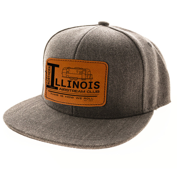 Northern Illinois Airstream Club Logo Leatherette Patches - Lifestyle (Hat) Rectangle