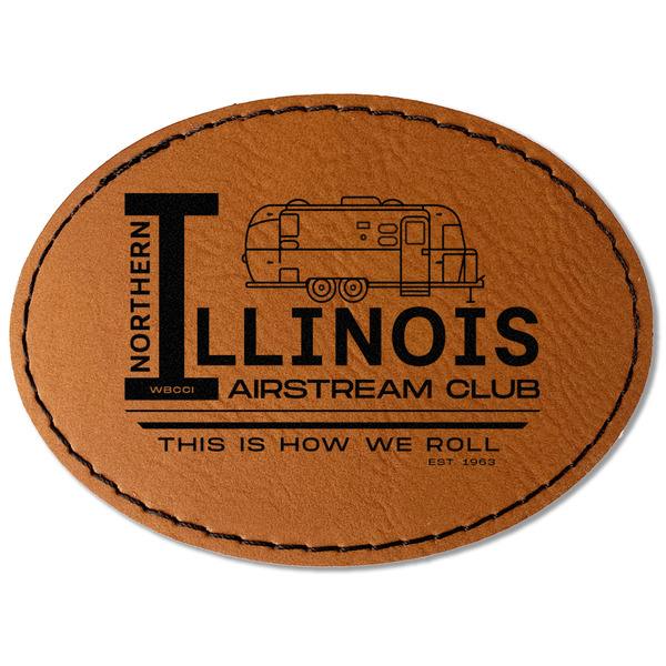 Northern Illinois Airstream Club Logo Leatherette Patches - Oval