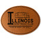 Northern Illinois Airstream Club Logo Faux Leather Iron On Patch - Oval