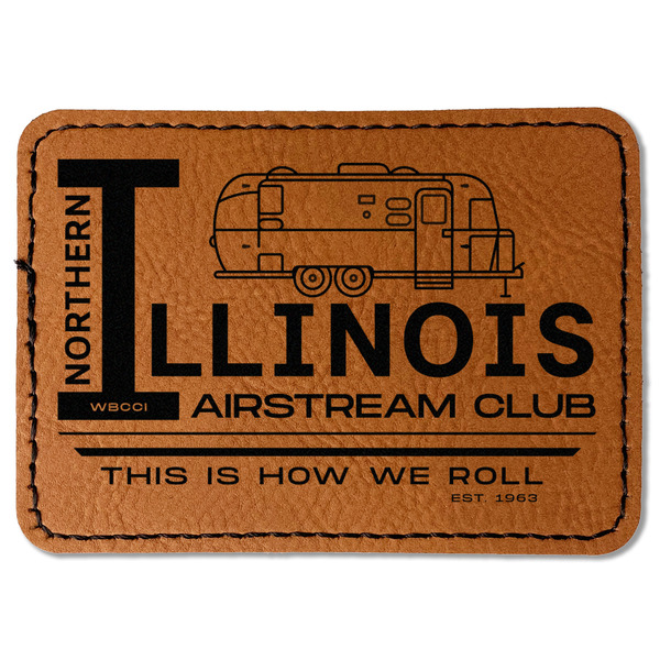 Northern Illinois Airstream Club Logo Leatherette Patches - Rectangle