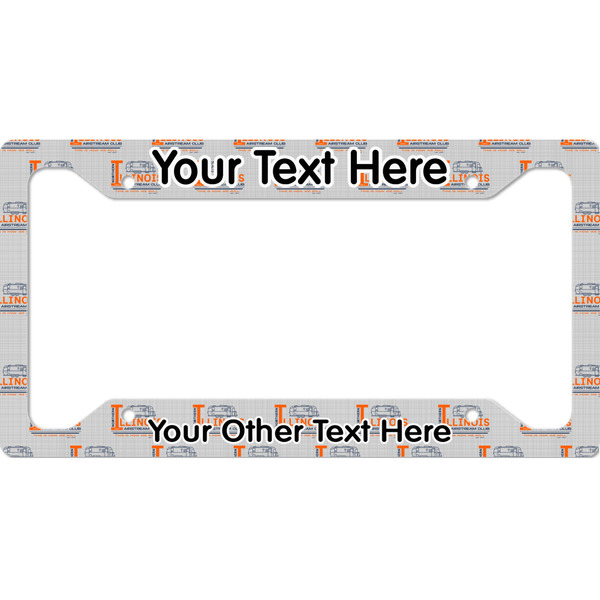 Custom Northern Illinois Airstream Club Logo License Plate Frame