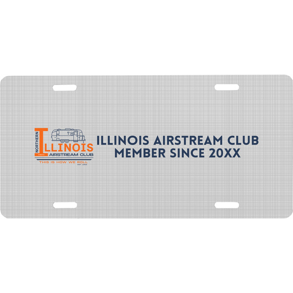 Custom Northern Illinois Airstream Club Logo Front License Plate