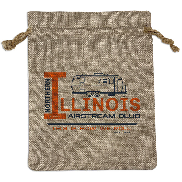 Custom Northern Illinois Airstream Club Logo Burlap Gift Bag