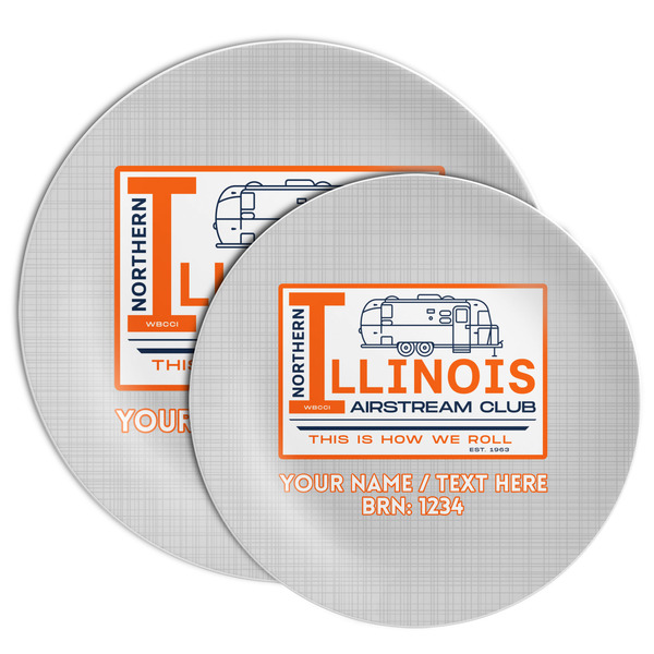 Northern Illinois Airstream Club Logo Melamine Plates - PARENT/MAIN