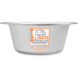 Northern Illinois Airstream Club Logo Stainless Steel Dog Bowl