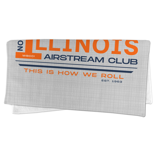 Northern Illinois Airstream Club Logo Microfiber Dish Rag - FOLDED (half)