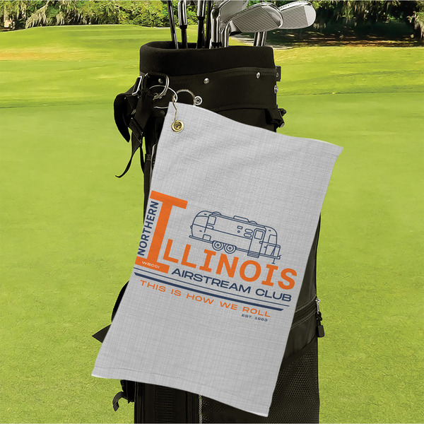 Northern Illinois Airstream Club Logo Microfiber Golf Towels - Small - LIFESTYLE