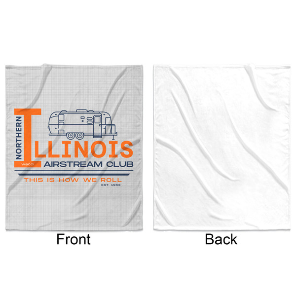 Northern Illinois Airstream Club Logo Minky Blanket - 50"x60" - Single Sided - Front & Back