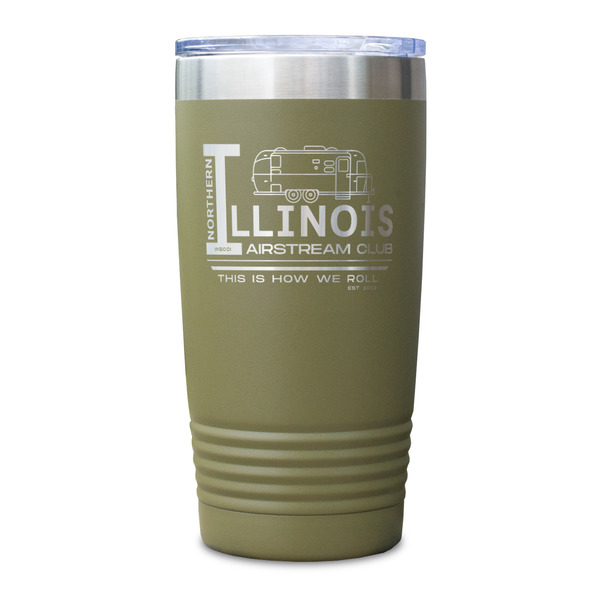Northern Illinois Airstream Club Logo Olive Polar Camel Tumbler - 20oz - Single Sided - Approval