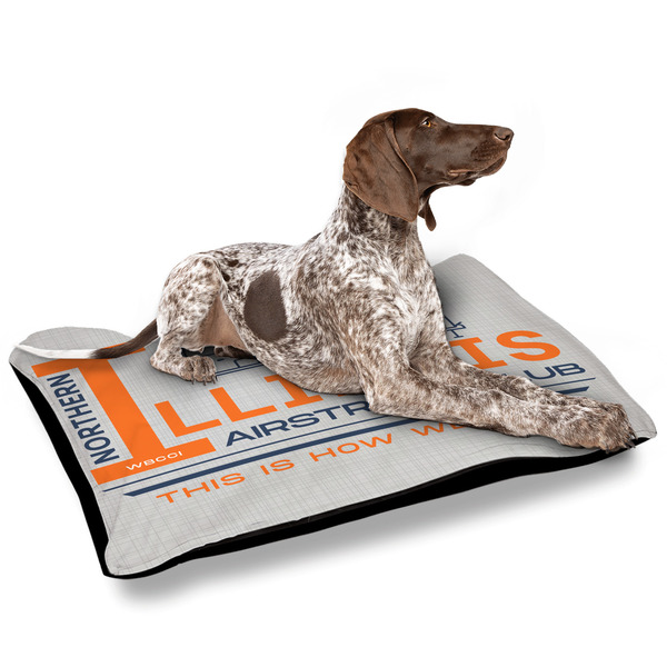 Northern Illinois Airstream Club Logo Outdoor Dog Beds - Large - IN CONTEXT