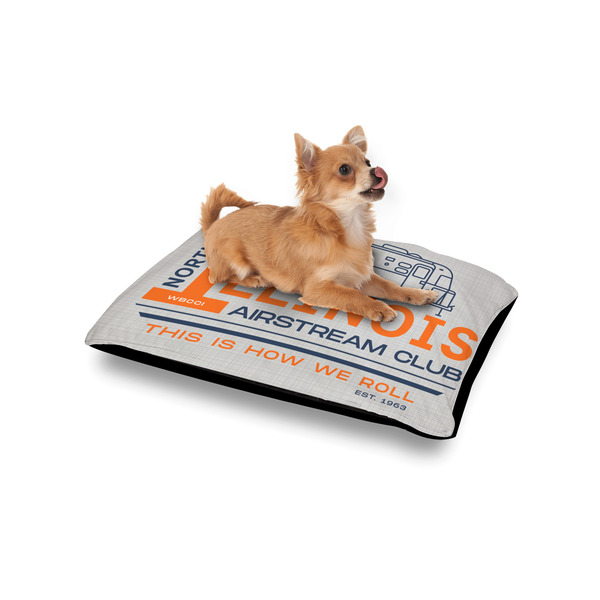 Northern Illinois Airstream Club Logo Outdoor Dog Beds - Small - IN CONTEXT