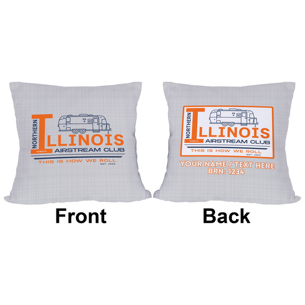 Northern Illinois Airstream Club Logo Outdoor Pillow - 16x16