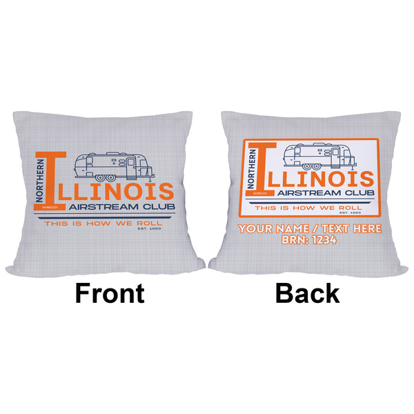 Northern Illinois Airstream Club Logo Outdoor Pillow - 18x18
