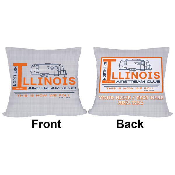 Northern Illinois Airstream Club Logo Outdoor Pillow - 20x20