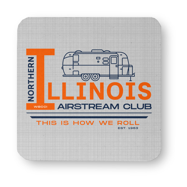 Northern Illinois Airstream Club Logo Paper Coasters - Approval