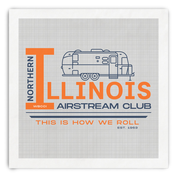 Custom Northern Illinois Airstream Club Logo Paper Dinner Napkins
