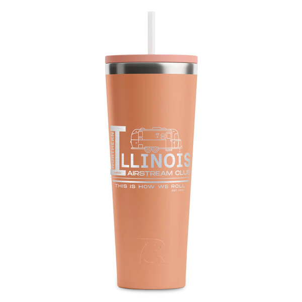 Northern Illinois Airstream Club Logo Peach RTIC Everyday Tumbler - 28 oz. - Front