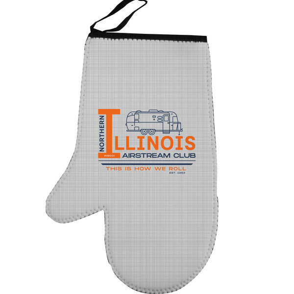 Northern Illinois Airstream Club Logo Personalized Oven Mitt - Left
