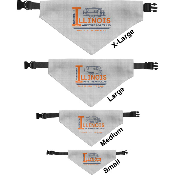 Northern Illinois Airstream Club Logo Pet Bandana Sizes