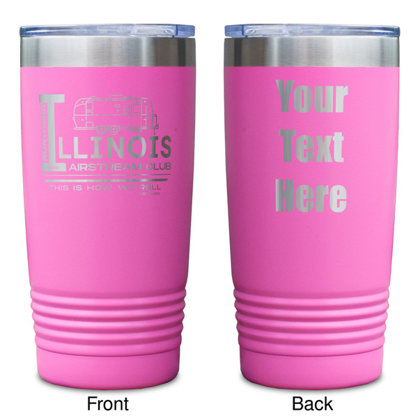 Northern Illinois Airstream Club Logo Pink Polar Camel Tumbler - 20oz - Double Sided - Approval