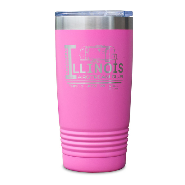 Northern Illinois Airstream Club Logo Pink Polar Camel Tumbler - 20oz - Single Sided - Approval