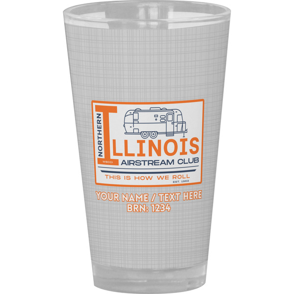 Custom Northern Illinois Airstream Club Logo Pint Glass - Full Color
