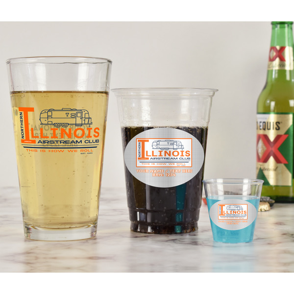 Northern Illinois Airstream Club Logo Pint Glass - Two Content - In Context