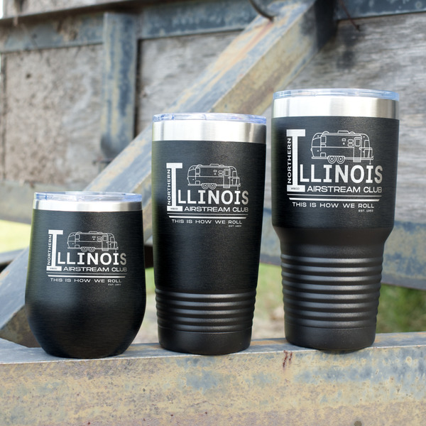Northern Illinois Airstream Club Logo Polar Camel Tumblers - Group Shot