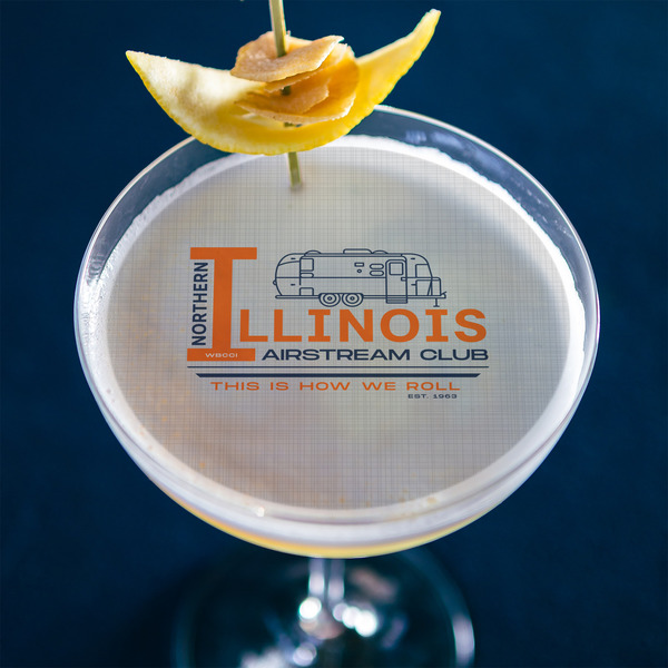 Northern Illinois Airstream Club Logo Printed Drink Topper - XLarge - In Context