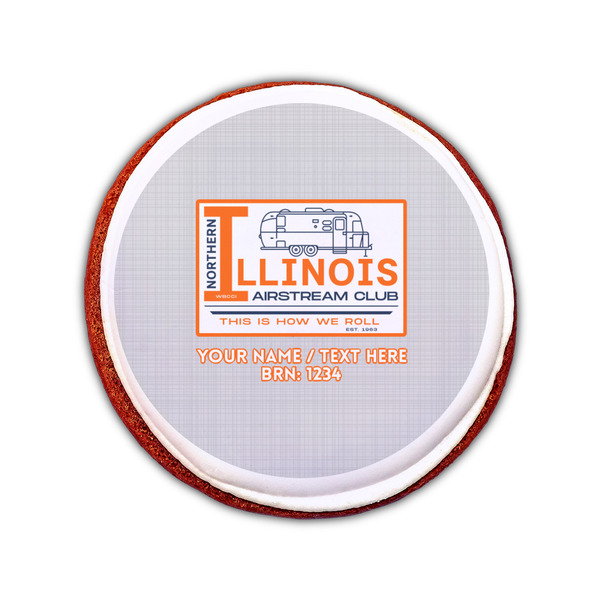 Northern Illinois Airstream Club Logo Printed Icing Circle - Small - On Cookie