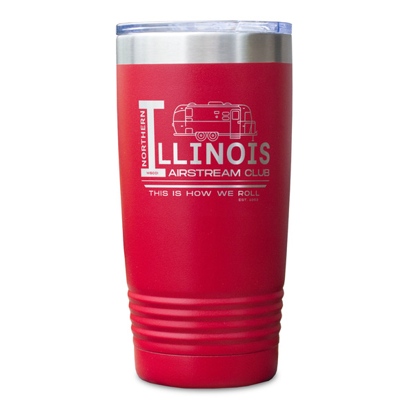 Northern Illinois Airstream Club Logo Red Polar Camel Tumbler - 20oz - Single Sided - Approval