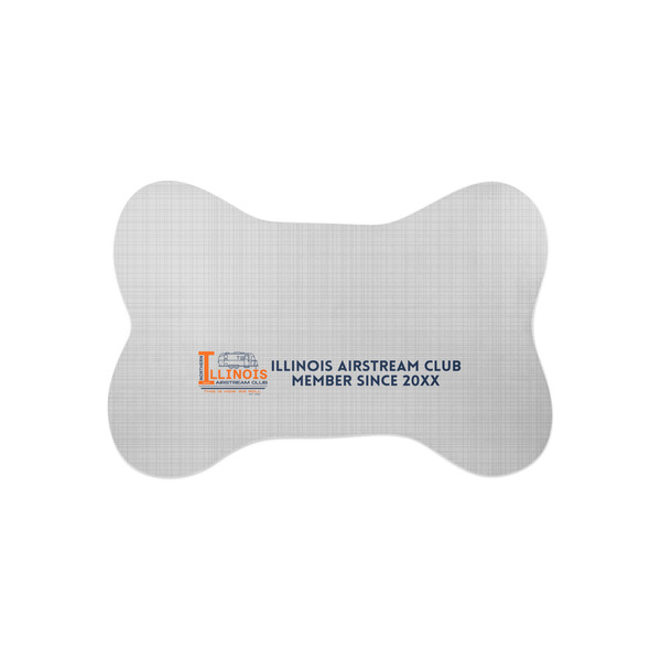 Custom Northern Illinois Airstream Club Logo Bone Shaped Dog Food Mat - Small