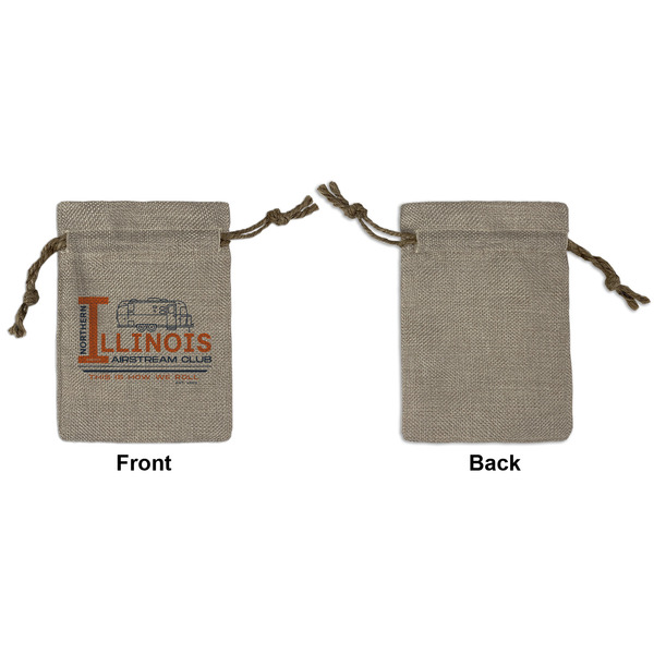 Northern Illinois Airstream Club Logo Small Burlap Gift Bag - Front Approval