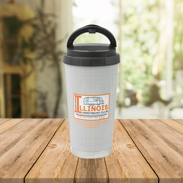 Northern Illinois Airstream Club Logo Stainless Steel Travel Cup - Lifestyle