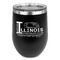 Northern Illinois Airstream Club Logo Stemless Stainless Steel Wine Tumbler - Black - Double-Sided