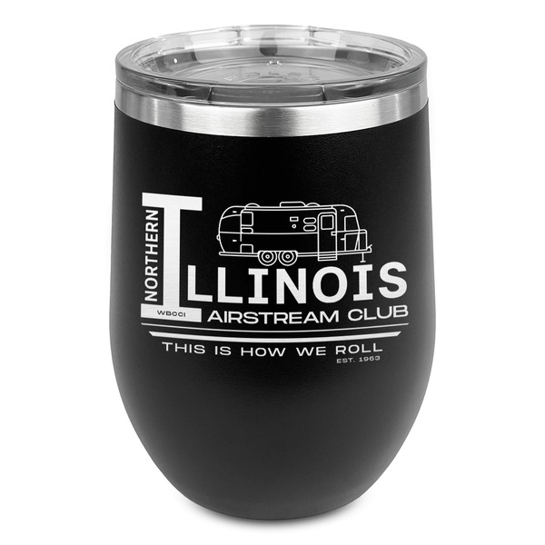 Custom Northern Illinois Airstream Club Logo Stemless Stainless Steel Wine Tumbler