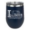 Northern Illinois Airstream Club Logo Stemless Stainless Steel Wine Tumbler - Navy - Double-Sided