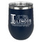 Northern Illinois Airstream Club Logo Stemless Stainless Steel Wine Tumbler - Navy - Single-Sided