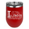 Northern Illinois Airstream Club Logo Stemless Stainless Steel Wine Tumbler - Red - Single-Sided