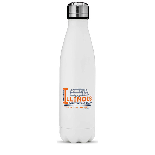Custom Northern Illinois Airstream Club Logo Water Bottle - 17 oz - Stainless Steel - Full Color Printing