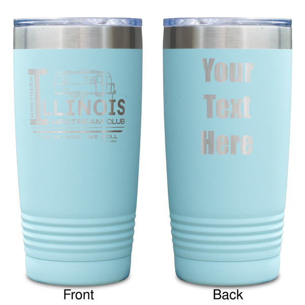 Northern Illinois Airstream Club Logo Teal Polar Camel Tumbler - 20oz -Double Sided - Approval