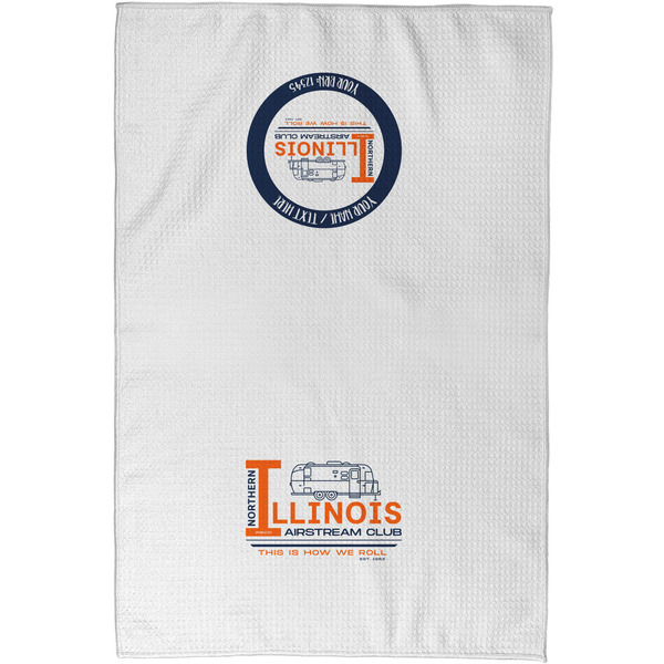 Northern Illinois Airstream Club Logo Waffle Towel - Partial Print - Approval Image