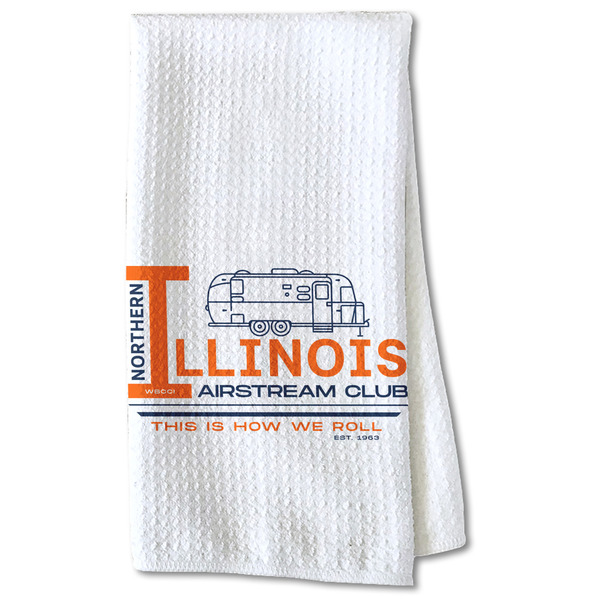 Northern Illinois Airstream Club Logo Waffle Towel - Partial Print Print Style Image