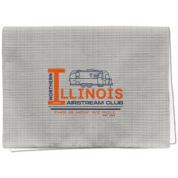 Custom Northern Illinois Airstream Club Logo Kitchen Towel - Waffle Weave