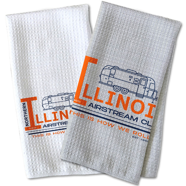 Northern Illinois Airstream Club Logo Waffle Weave Towels - Two Print Styles