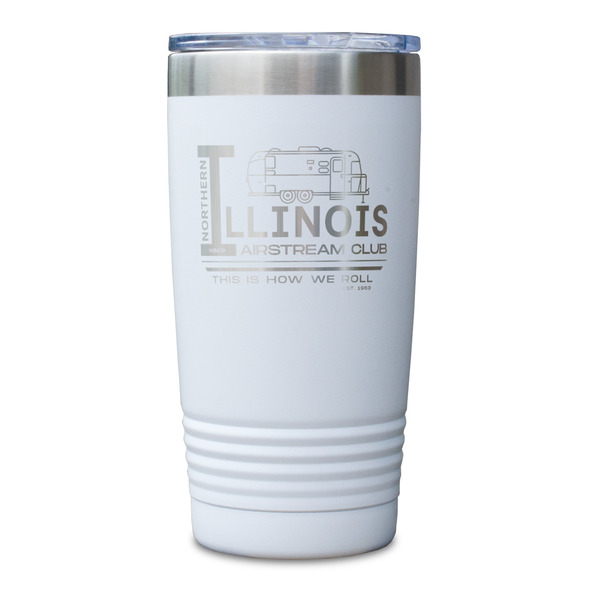 Northern Illinois Airstream Club Logo White Polar Camel Tumbler - 20oz - Single Sided - Approval