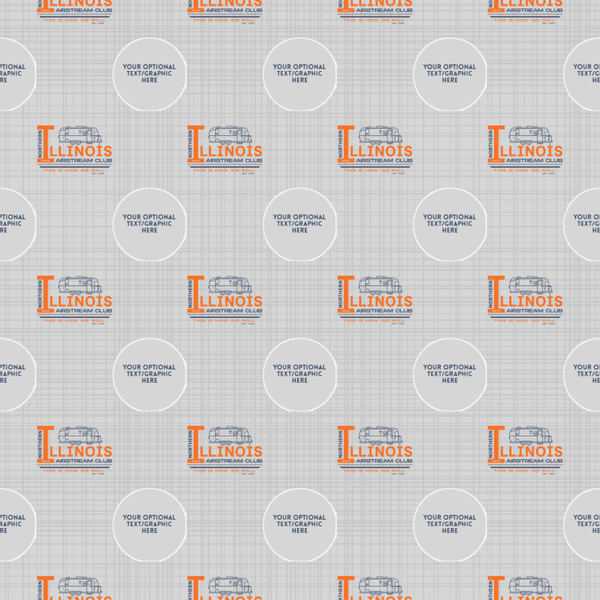 Northern Illinois Airstream Club Logo Wrapping Paper 12" x 12" Close Up