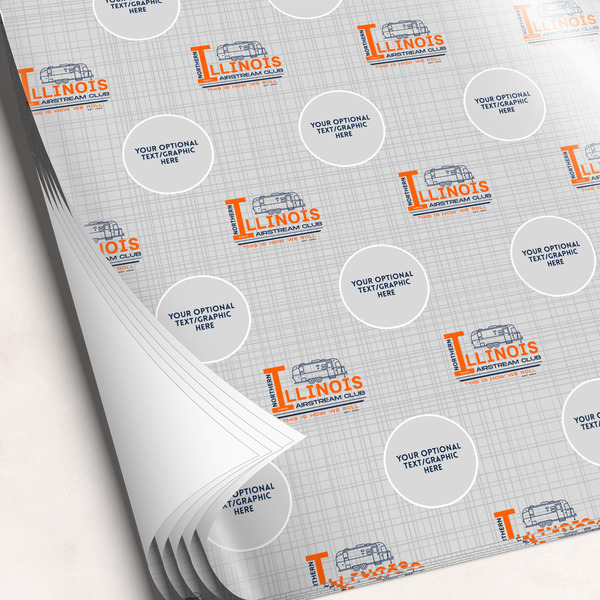 Custom Northern Illinois Airstream Club Logo Wrapping Paper Sheets