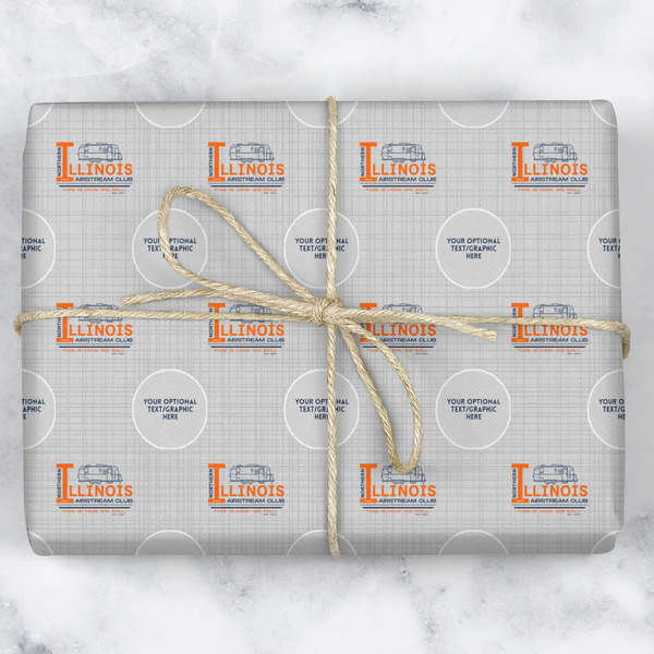 Northern Illinois Airstream Club Logo Wrapping Paper Roll - Matte - Wrapped Box